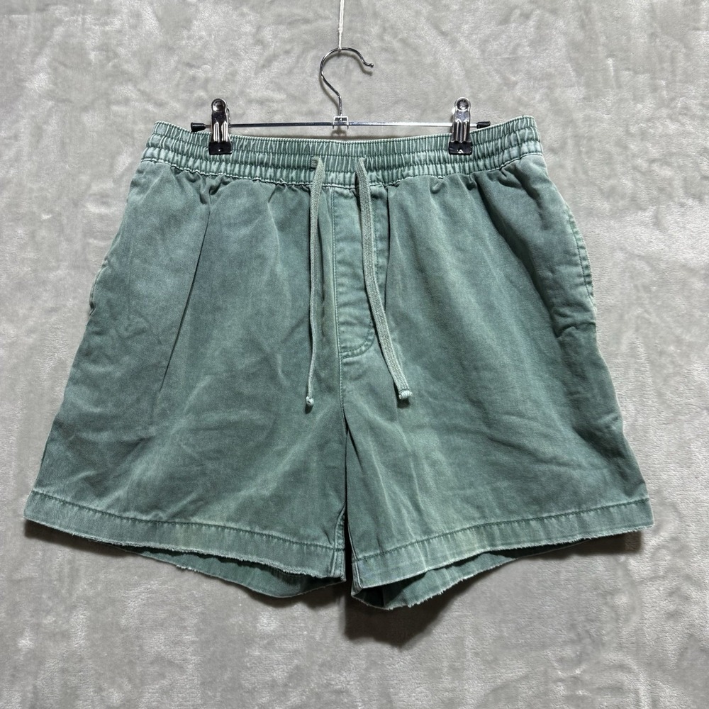 Urban Outfitters BDG Volley Shorts Mens Medium Green Denim Relaxed Fit Classics
